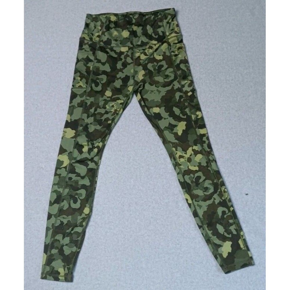 Avia Active Core Performance Leggings S Green Camo Gorpcore Cabincore Pockets